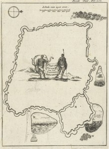Plattegrond van Fort Golkonda