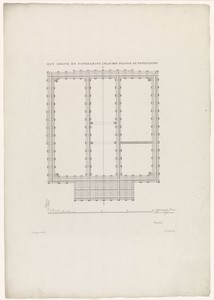 Plattegrond van het fundament van de rechtbank te Westzaan