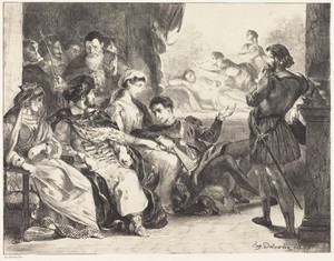 Players Enacting the Poisoning of Hamlet's Father (Act III, Scne II)