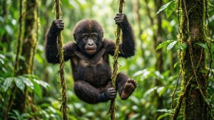 Playful Baby Gorilla