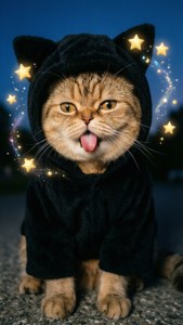 Playful Black Cat Persia