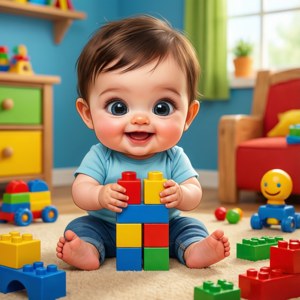 Playful Block Baby