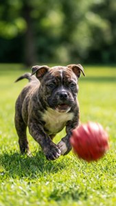 Playful Brindle Bulldog