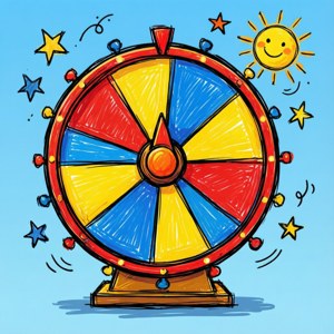 Playful Cartoon Spin Wheel