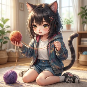 Playful Cat Girl