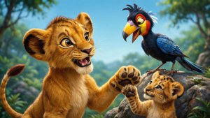 Playful Cub and Zazu