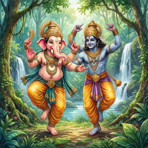 Playful Dance in the Forest