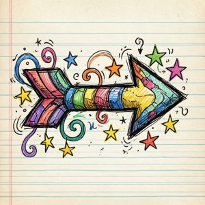 Playful Doodle Arrow