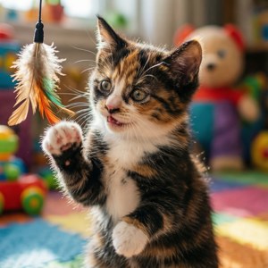 Playful Kitten Action