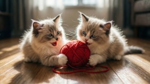 Playful Kitten Duo