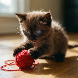 Playful Kitten Yarn