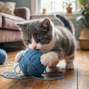Playful Kitten Yarn