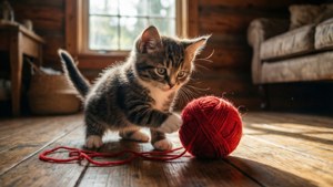 Playful Kitten Yarn