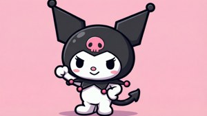 Playful Kuromi on Pink