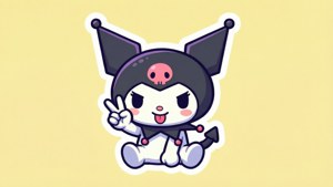 Playful Kuromi Sticker