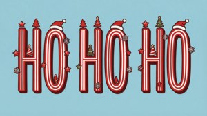 Playful Typography Ho Ho Ho
