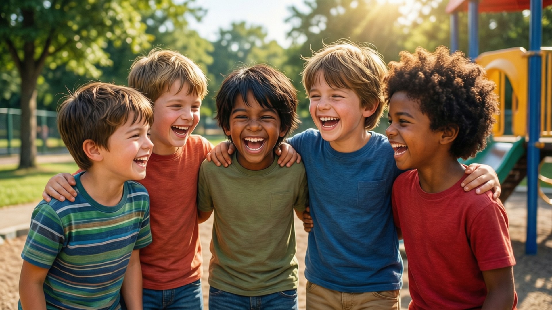 Playground Laughter by Wallpapers.art Studio