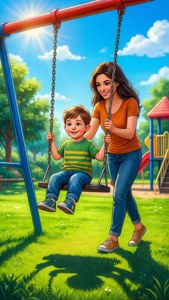 Playground Swing Fun