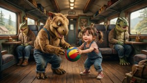 Playtime on the Train
