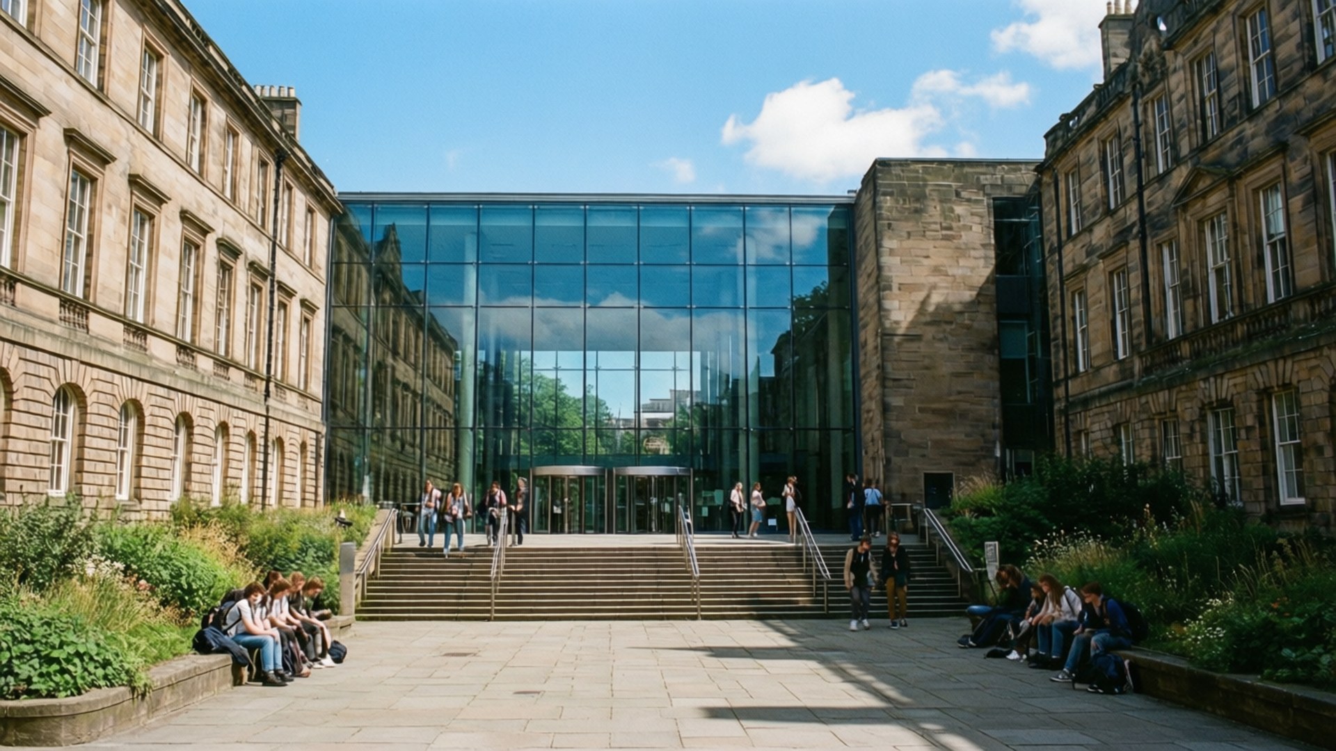 Pleasance Courtyard Sun by Wallpapers.art Studio