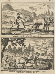 Ploegende boer / Dorsende boeren