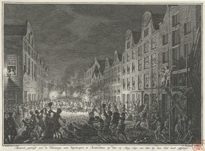 Plundering van een wijnverkopershuis te Rotterdam, 1751