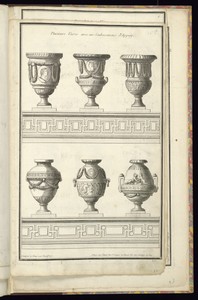 Plusieurs Vases avec un Soubasemens d’Appuy