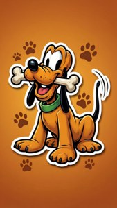 Pluto Puppy Sticker