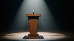 Podium Microphone Empty