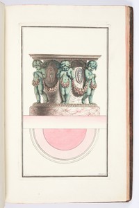 POELE circulaire, dans le genre antique, sans tuyaux montans nu apparens, et fait pour être isolé
