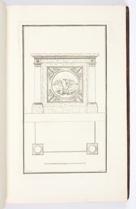 POELE orné de colonnes doriques avec camés