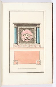 POELE orné de colonnes doriques avec camés