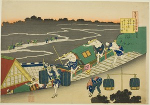 Poem by Fujiwara no Michinobu Ason, from the series "One Hundred Poems Explained by the Nurse (Hyakunin isshu uba ga etoki)"