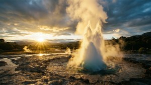 Pohutu Geyser Sunrise