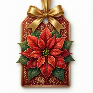 Poinsettia Gift Tag