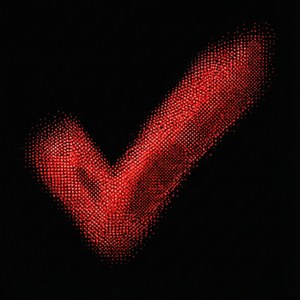 Pointillism Checkmark Dots