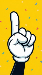 Pointing Up Cheerfully