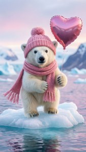 Polar Bear with Heart