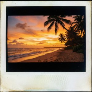 Polaroid Sunset Frame