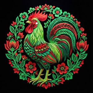 Polish Wycinanki Rooster