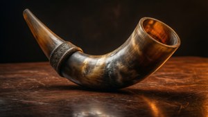 Polished Shofar Close-Up