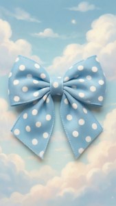 Polka Dot Blue Bow