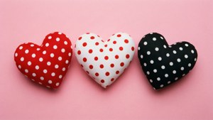 Polka Dot Pattern Hearts