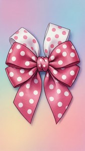 Polka Dot Pink Bow