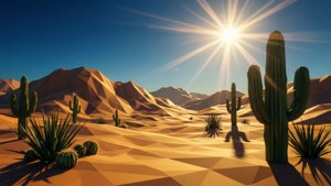 Polygonal Desert Sun