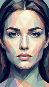 Polygonal Woman Portrait