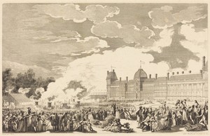 Pompe funèbre en l'honneur des Martyrs de la journée du 10, dans le Jardin National le 26 Aout 1792