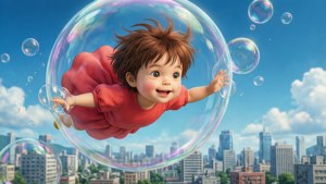 Ponyo's Bubble Flight