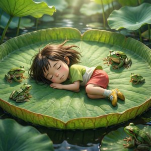 Ponyo's Lily Pad Nap