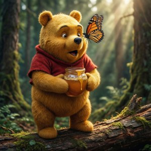 Pooh and Butterfly